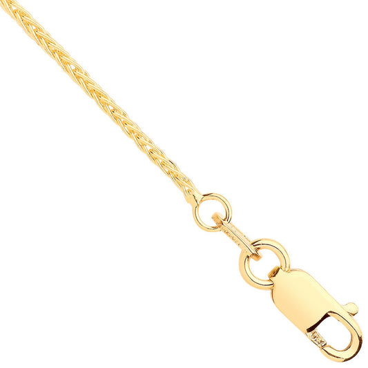 18ct Yellow Gold 1.0mm Spiga Chain