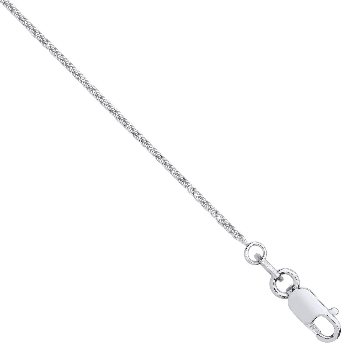 18ct White Gold 1.0mm Spiga Chain