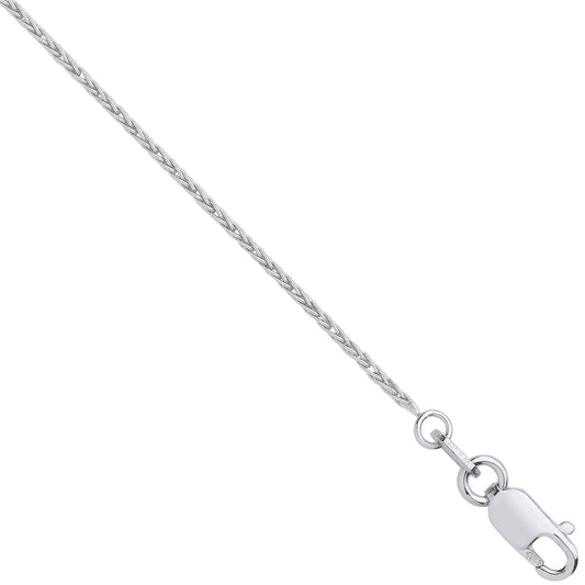 18ct White Gold 1.0mm Spiga Chain