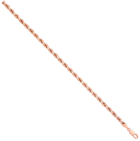 Rose Gold Solid D/C 4.2mm Rope Chain - Fine Necklace - Certified Authentic - Swiss Made – Luxury Jewellery by Imperial