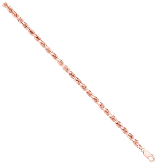 Rose Gold D/C 5.2mm Solid Rope Chain - Fine Necklace - Certified Authentic - Swiss Made – Luxury Jewellery by Imperial