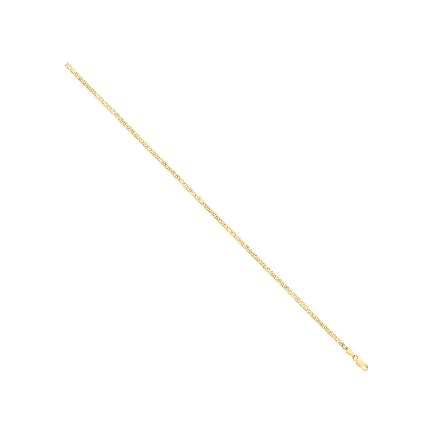 14ct Yellow Gold Hollow Flat Anchor 2.4mm Chain