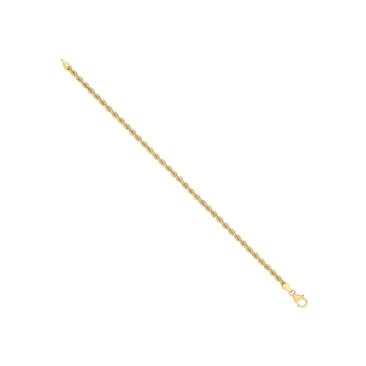 14ct Yellow Gold Hollow Rope 3.3mm Chain