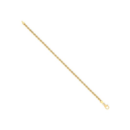 14ct Yellow Gold Hollow Rope 3.3mm Chain