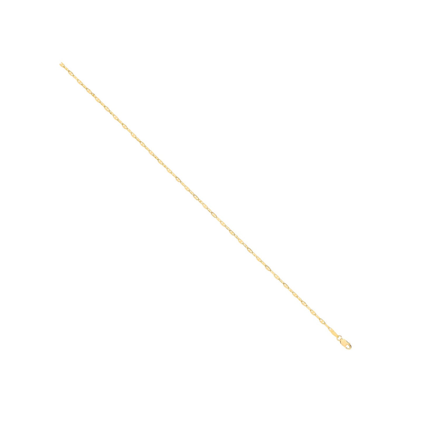 14ct Yellow Gold Hollow Shiny Anchor 2.2mm Chain