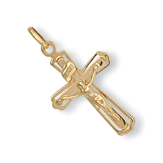 Yellow Gold Cut Out Crucifix