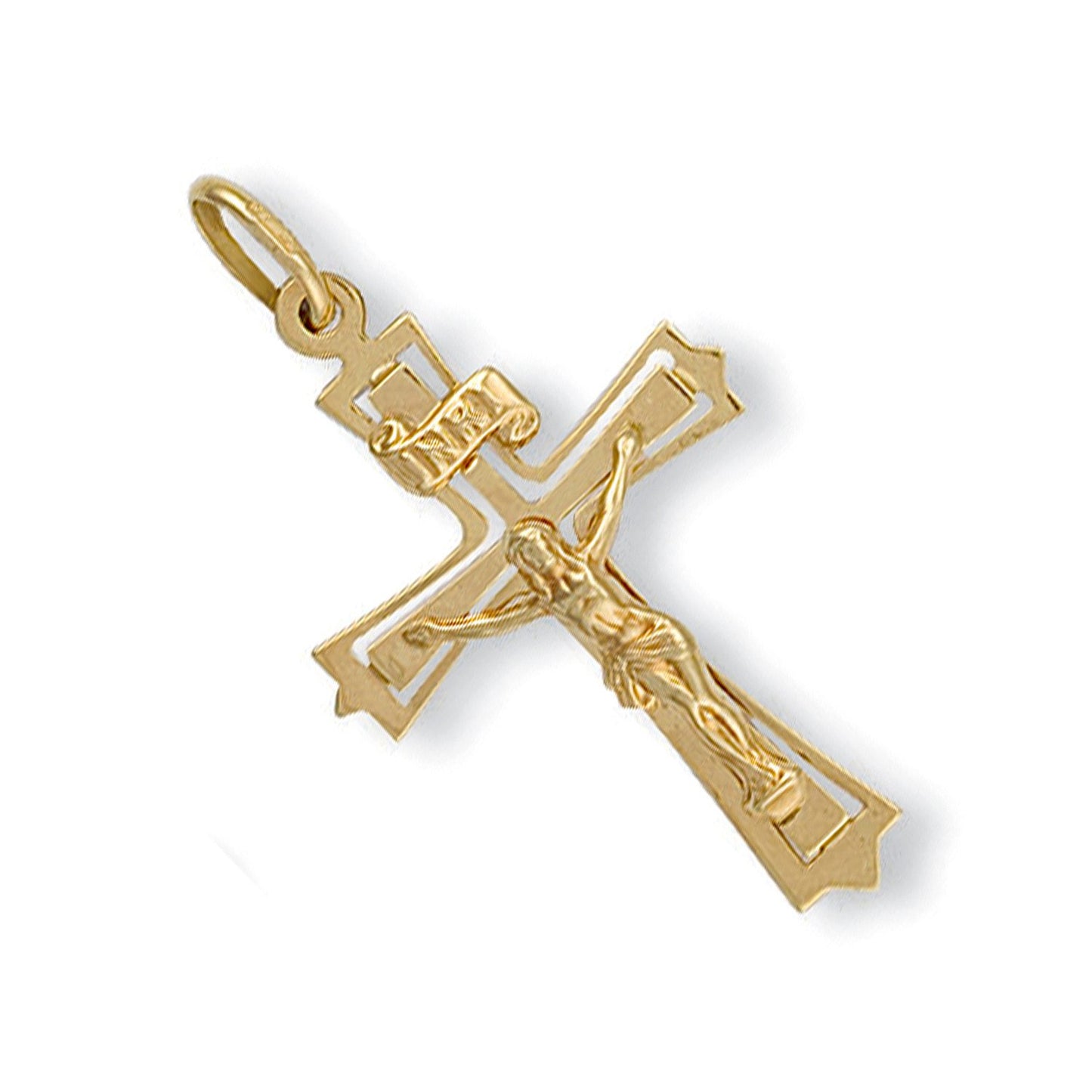 Yellow Gold Cut Out Crucifix