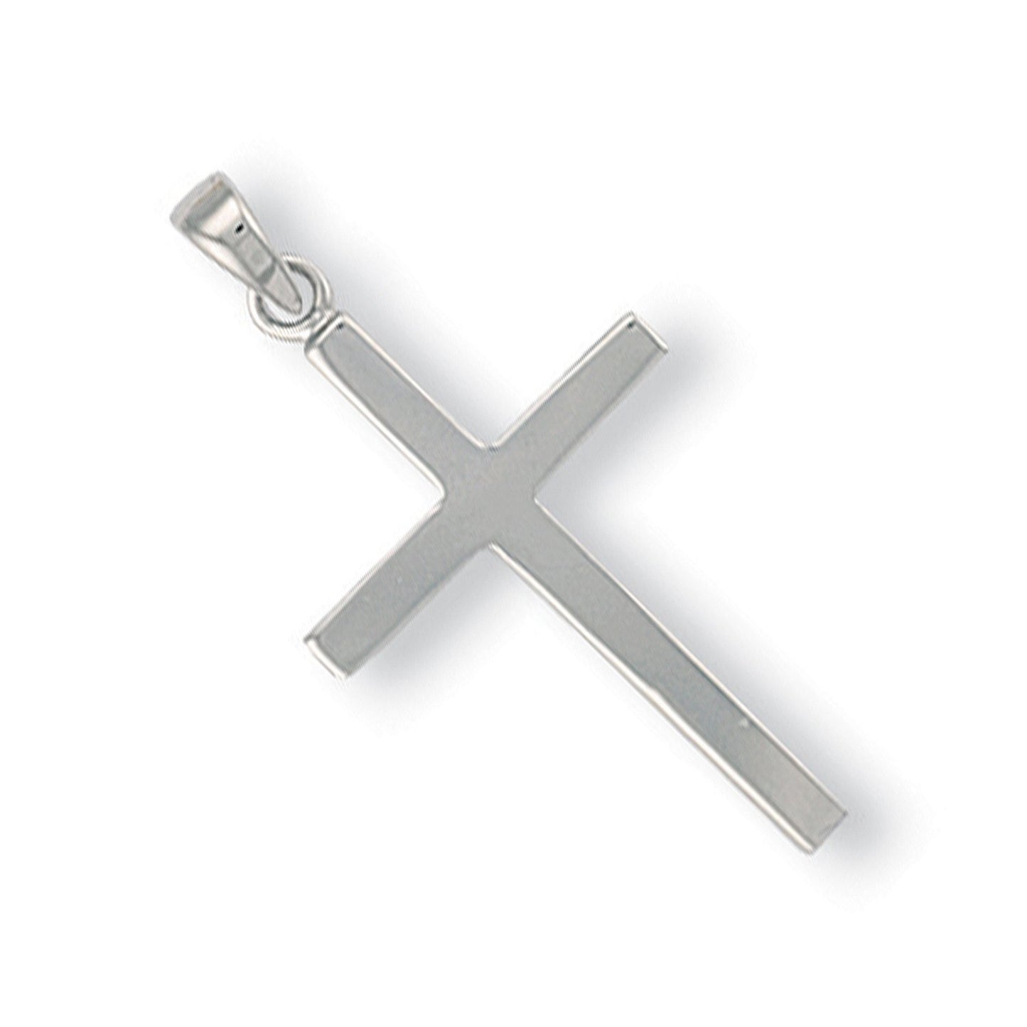White Gold Plain Cross