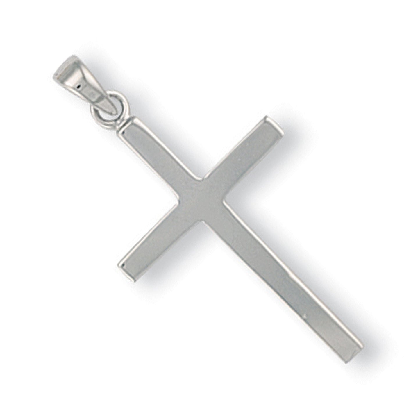 White Gold Plain Cross