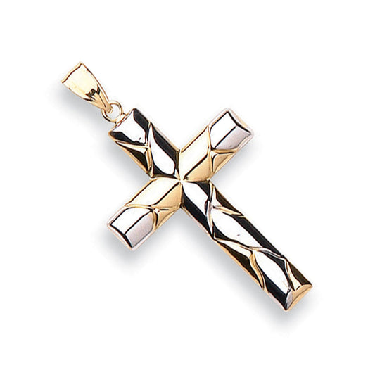White & Yellow Gold Cross
