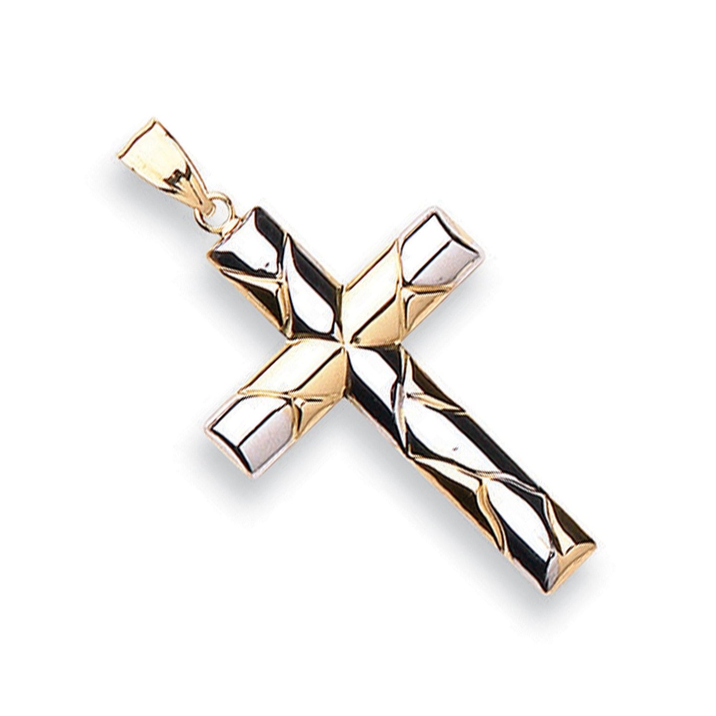 White & Yellow Gold Cross