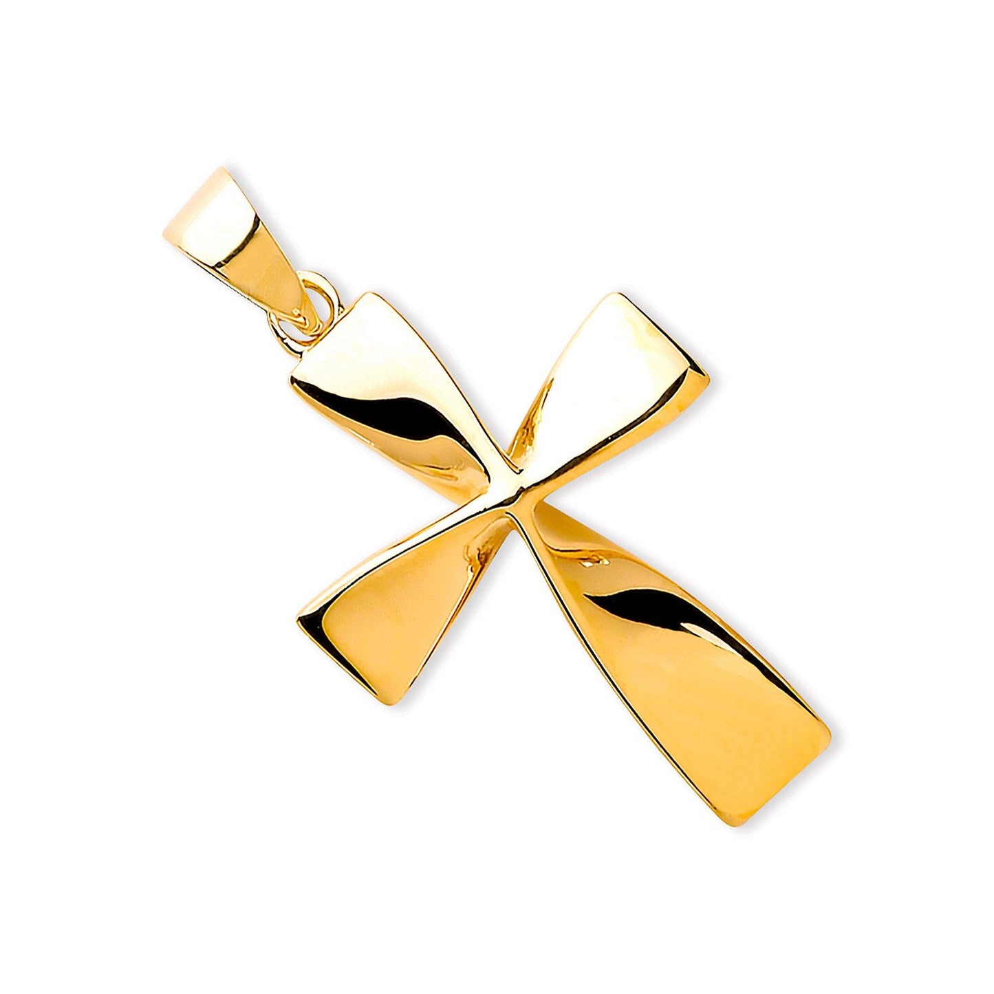 Yellow Gold Twisted Cross