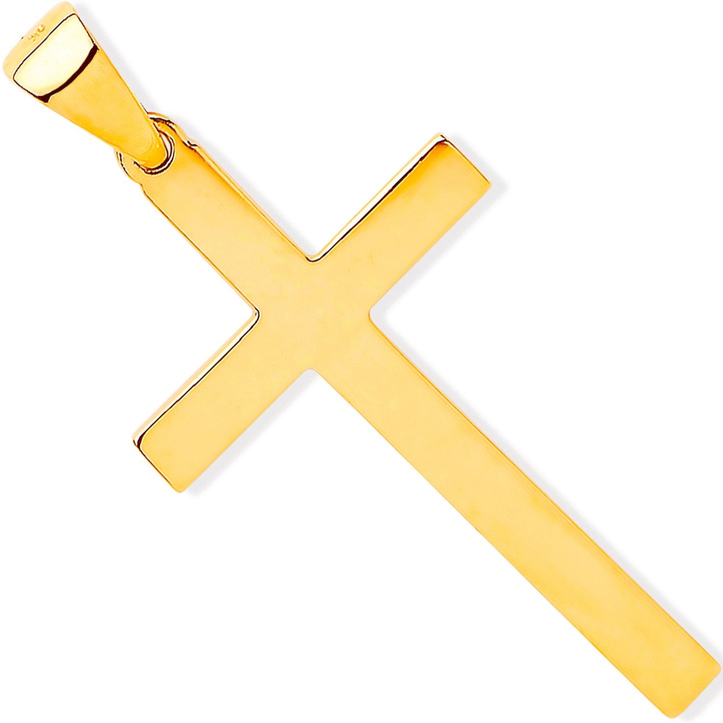 Yellow Gold Solid Large Plain Cross