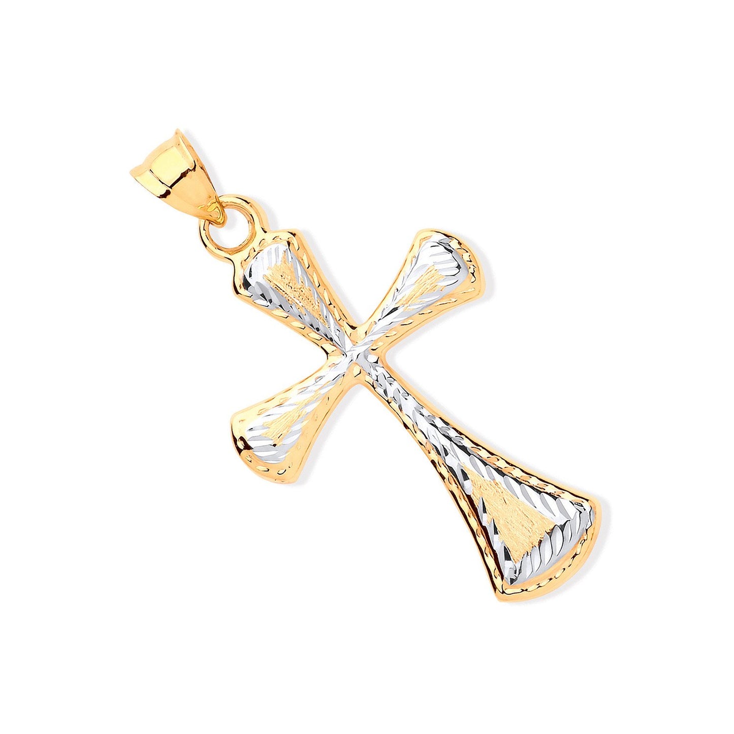 Yellow & White Gold Fancy Cross