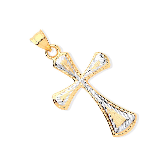 Yellow & White Gold Fancy Cross