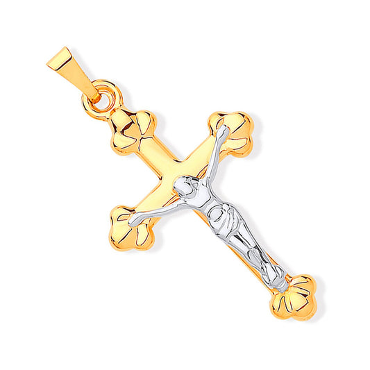 Yellow & White Gold Crucifix Pendant