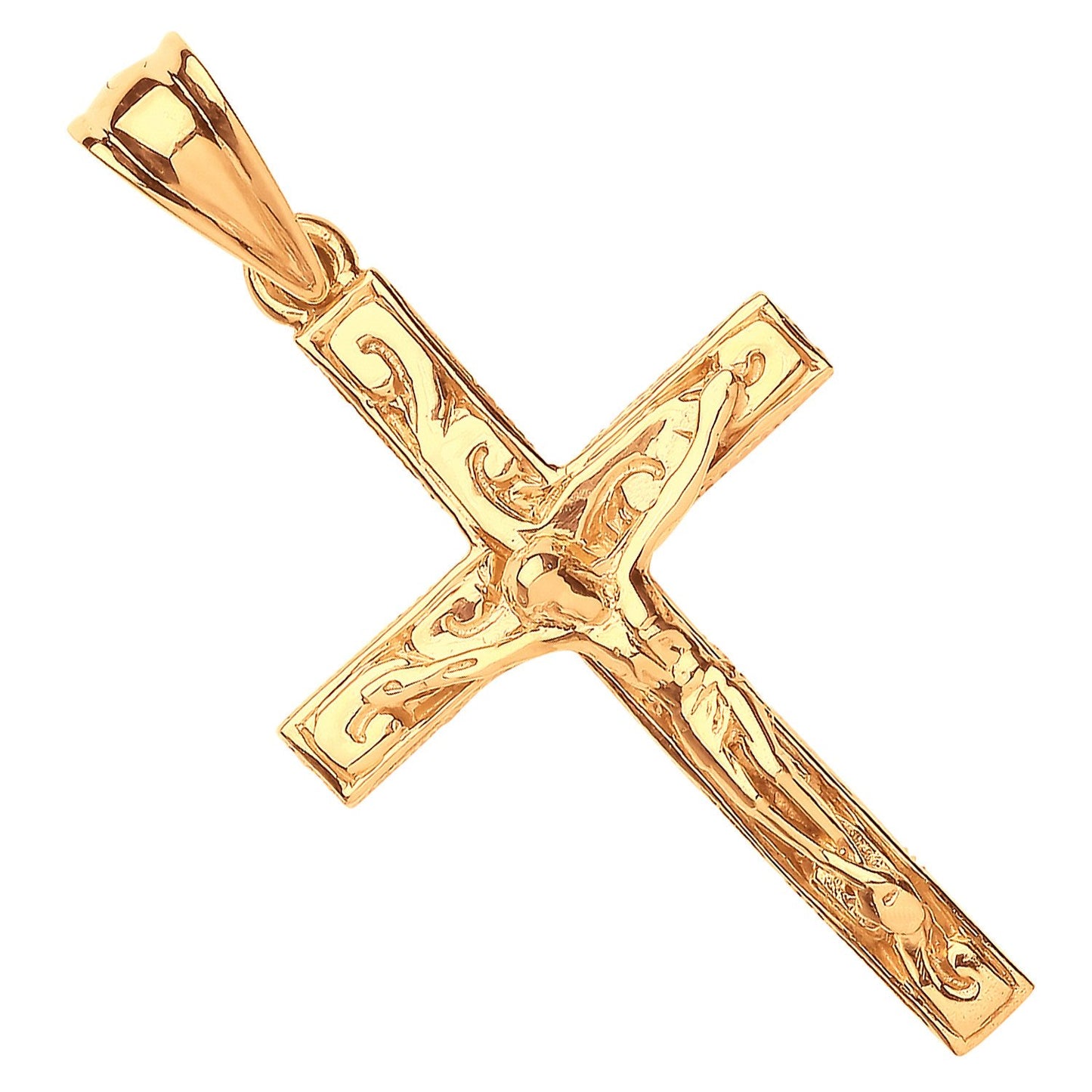 Yellow Gold Large Ornate Crucifix