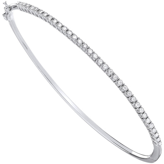9ct White Gold 0.25ct Diamond Bangle - Luxury Watch - Certified Authentic - Swiss Made – Luxury Watch by Imperial Time