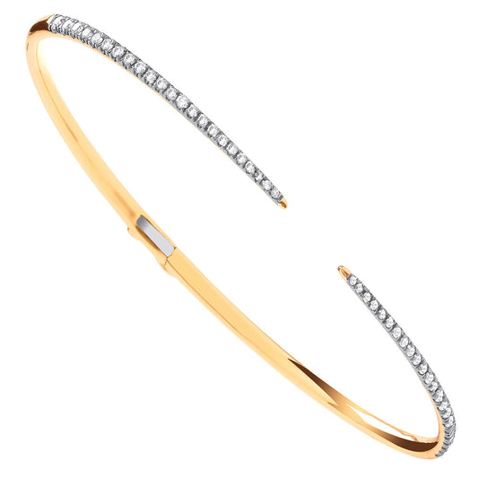 18ct Yellow Gold 0.50ct Hinged Bangle
