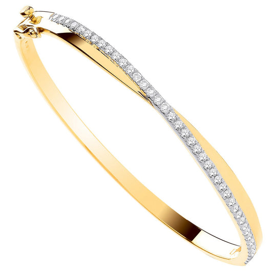 9ct Yellow Gold 1.00ctw Bangle - Luxury Watch - Certified Authentic - Swiss Made - UK Stock – Luxury Watch by Imperial