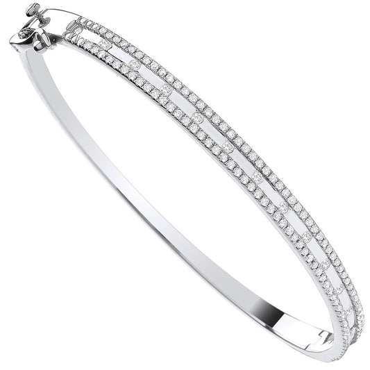 9ct White Gold 1.00ctw Bangle - Luxury Watch - Certified Authentic - Swiss Made - UK Stock – Luxury Watch by Imperial