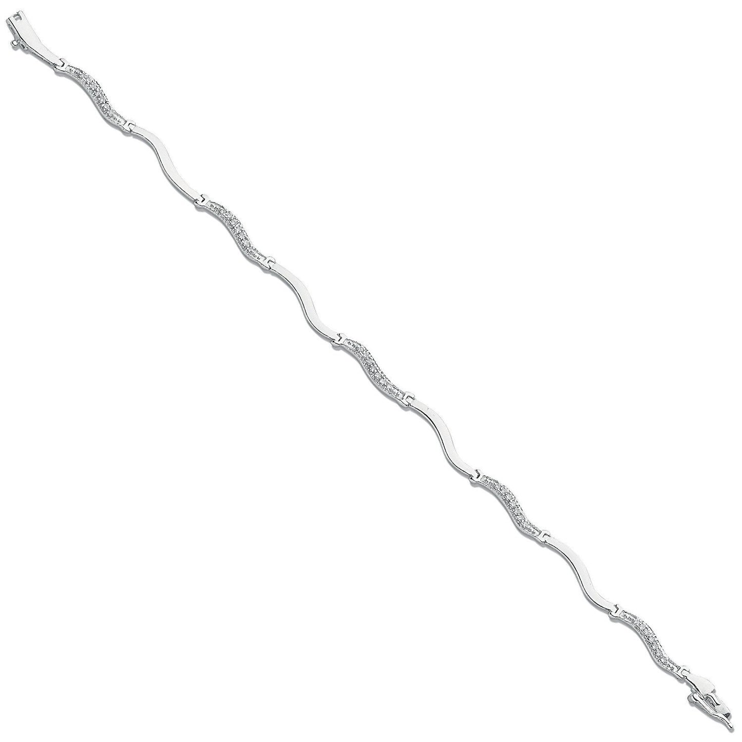 9ct White Gold 0.28ct Diamond Bracelet - Fine Bracelet - Certified Authentic - Swiss Made – Luxury Jewellery by Imperi