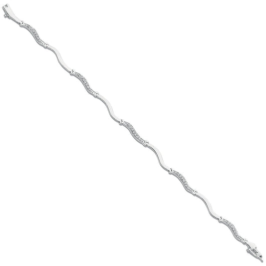 9ct White Gold 0.28ct Diamond Bracelet - Fine Bracelet - Certified Authentic - Swiss Made – Luxury Jewellery by Imperi