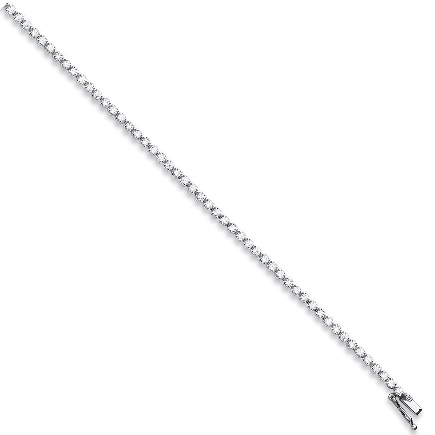 18ct White Gold 3.00ct Diamond Tennis Bracelet