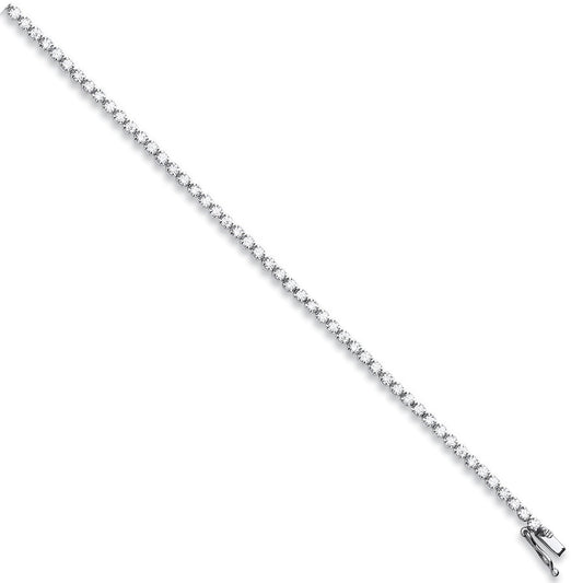 18ct White Gold 3.00ct Diamond Tennis Bracelet