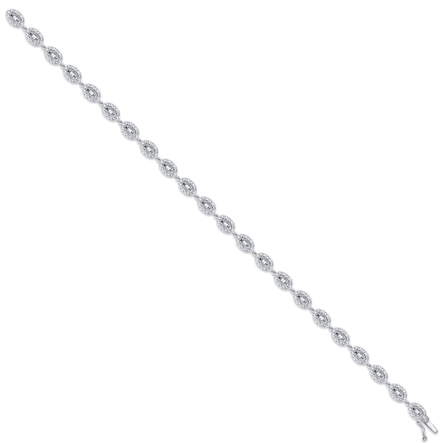 18ct White Gold 2.35ct G-vs Diamond Bracelet