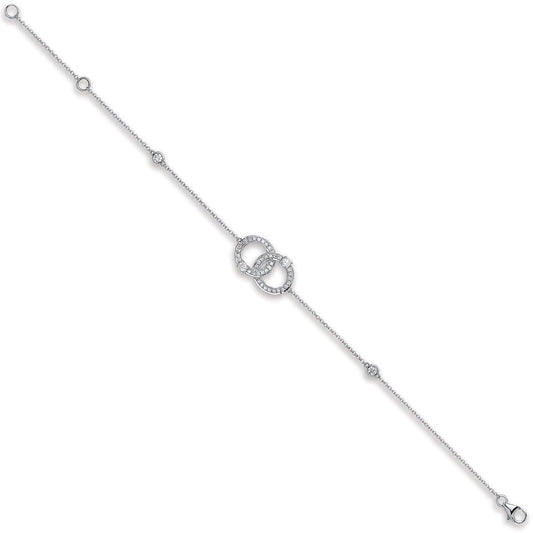 9ct White Gold 0.17ct Diamond Bracelet - Fine Bracelet - Certified Authentic - Swiss Made – Luxury Jewellery by Imperi