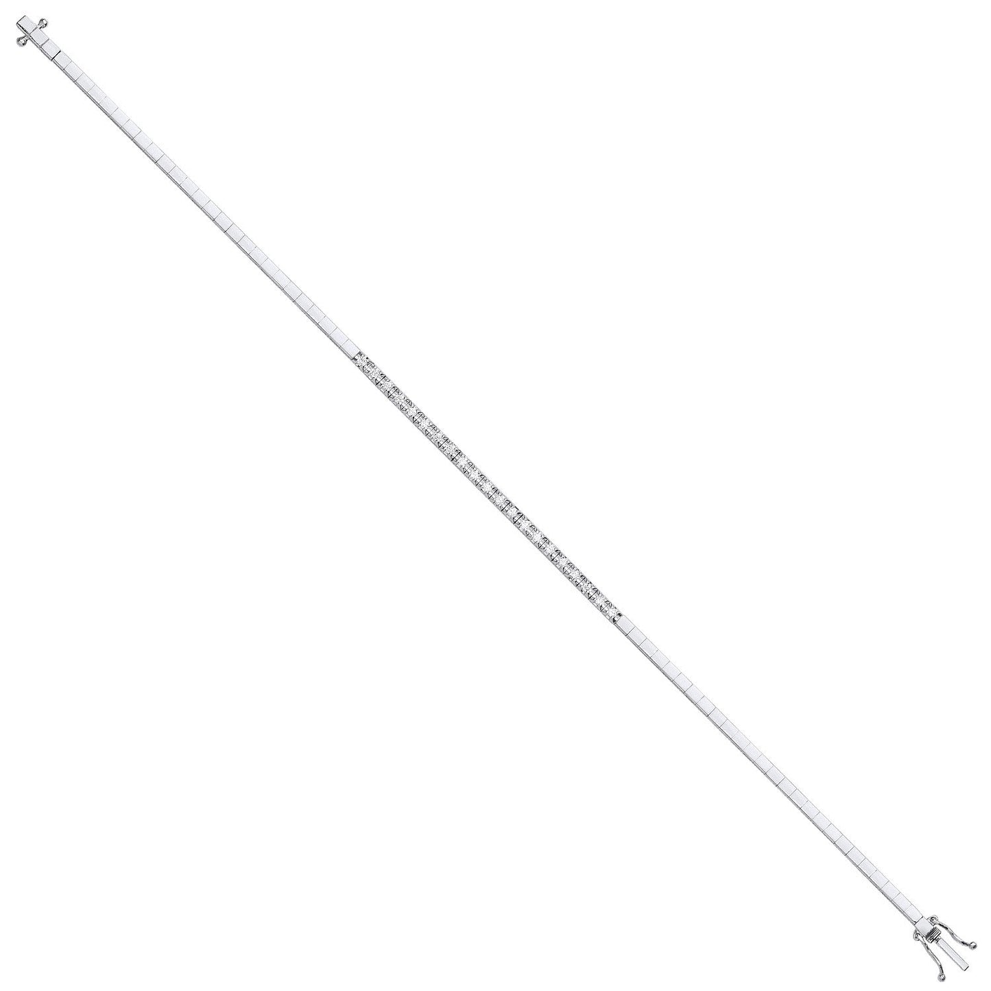 9ct White Gold Half Eternity 0.33ct Tennis Bracelet - Fine Bracelet - Certified Authentic – Luxury Jewellery by Imperi