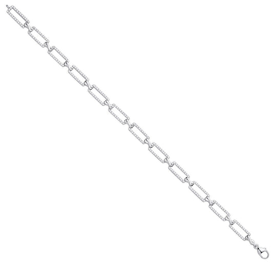 9ct White Gold 1.13ct Bracelet - Fine Bracelet - Certified Authentic - Swiss Made - UK Stock – Luxury Jewellery by Imp