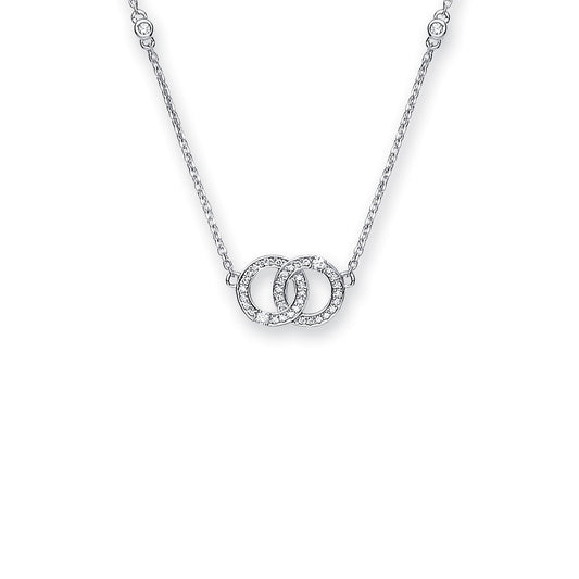 9ct White Gold 0.34ct Diamond Necklace (17in/43cm) Chain - Fine Necklace - Certified Authenti – Luxury Jewellery by Im