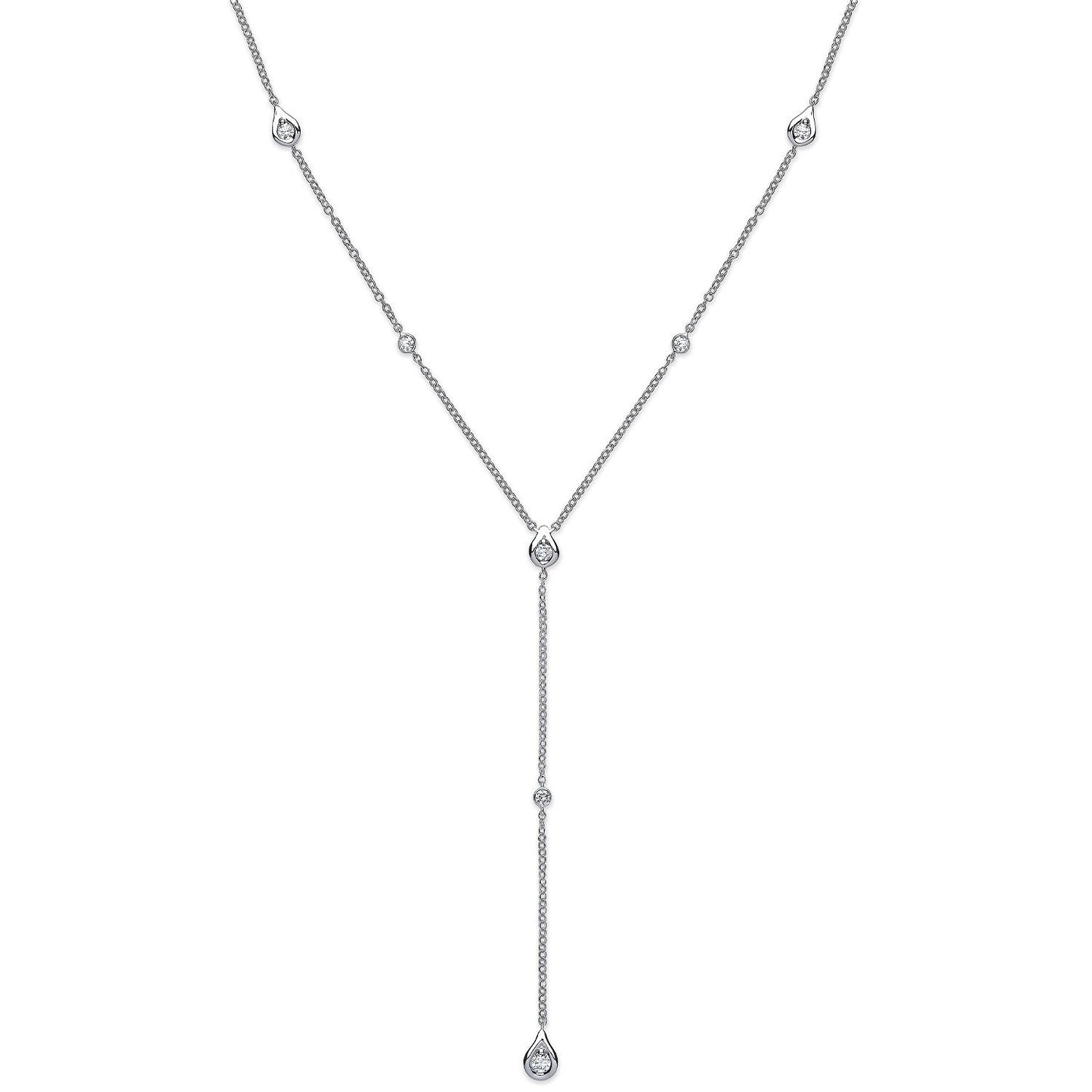18ct White Gold 0.35ct Diamond Necklace (18in/45cm) Chain