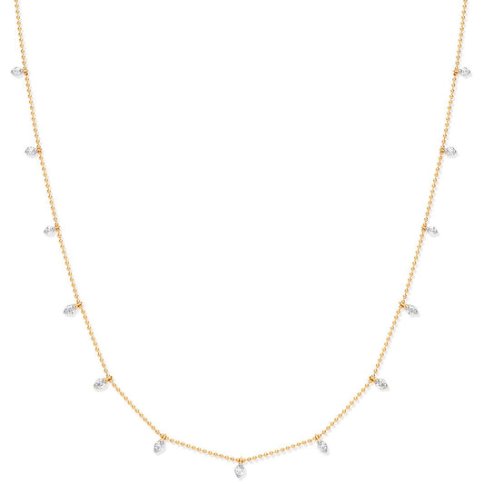 18ct Yellow Gold 0.50ctw Diamond Set (18in/45cm) Chain