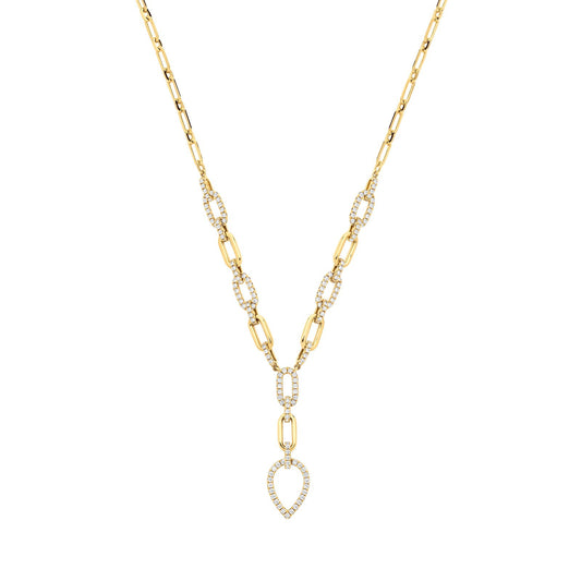 18ct Yellow Gold Pear Shaped Drop Necklace 1.30ctw