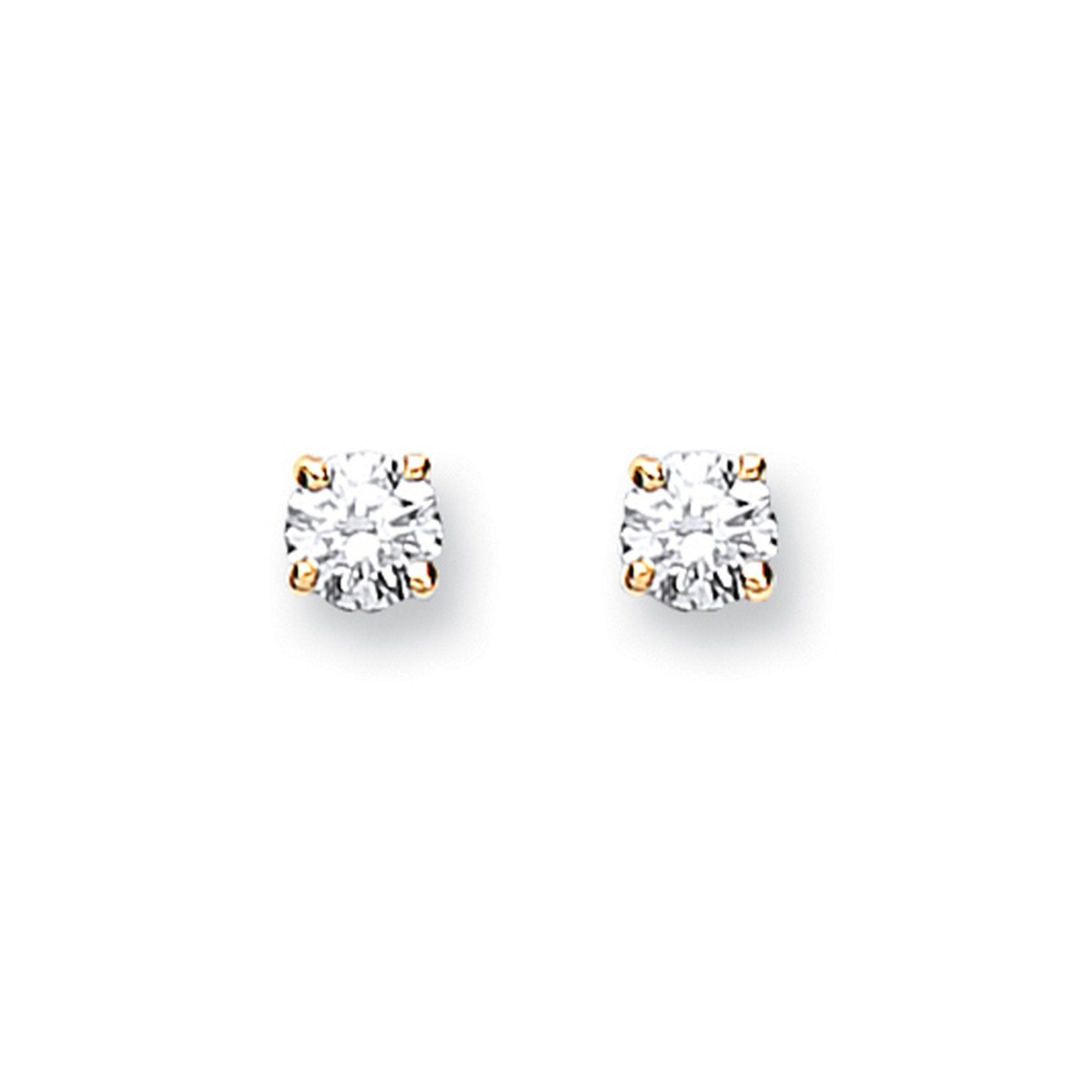9ct Yellow Gold 0.15ct Claw Set Diamond Stud Earrings - Fine Ring - Certified Authentic – Luxury Jewellery by Imperial