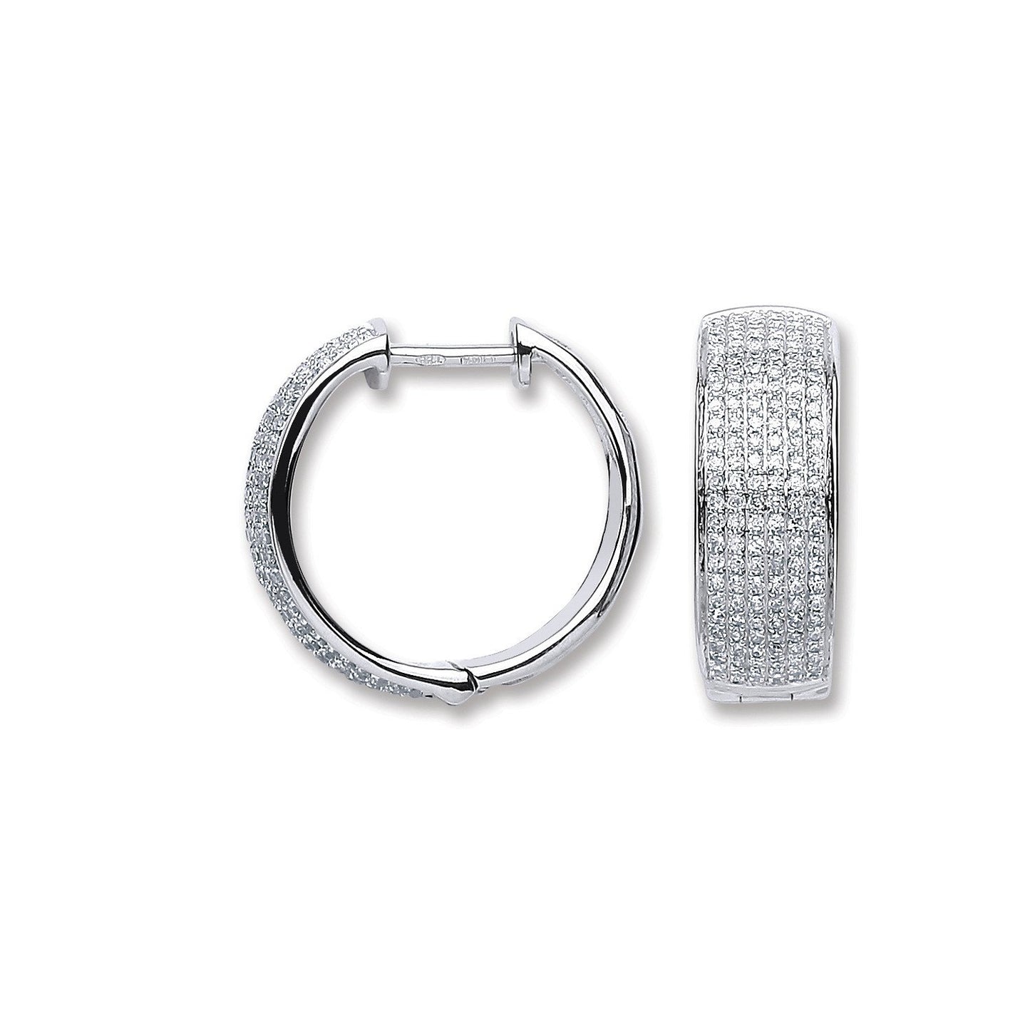 18ct White Gold 0.55ct Diamond Hoop Earrings - Fine Ring - Certified Authentic - Swiss Made – Luxury Jewellery by Impe