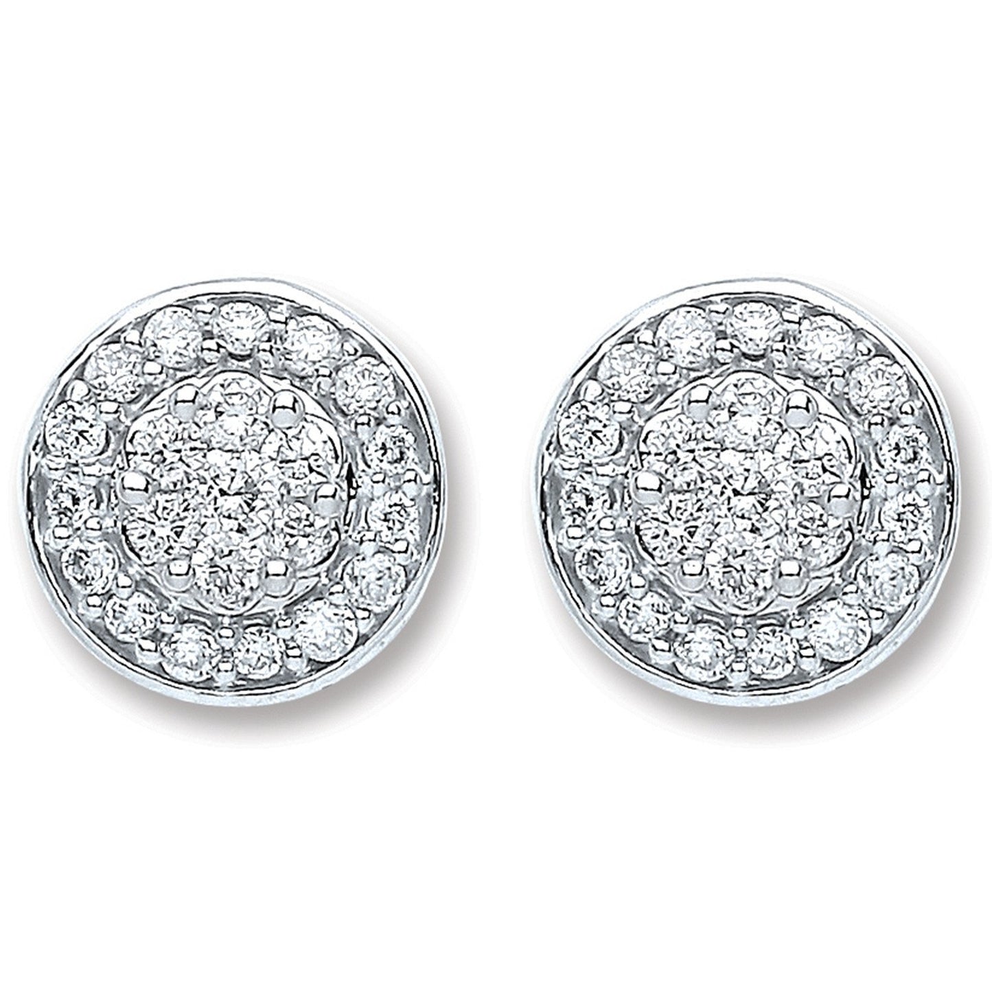 18ct White Gold 0.25ct Dia Stud Earrings