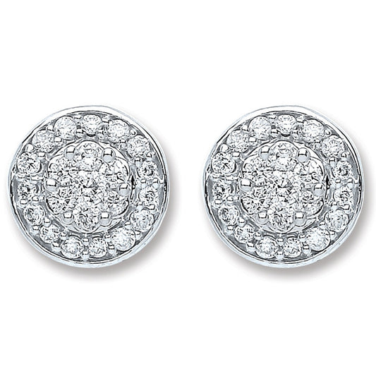 18ct White Gold 0.25ct Dia Stud Earrings