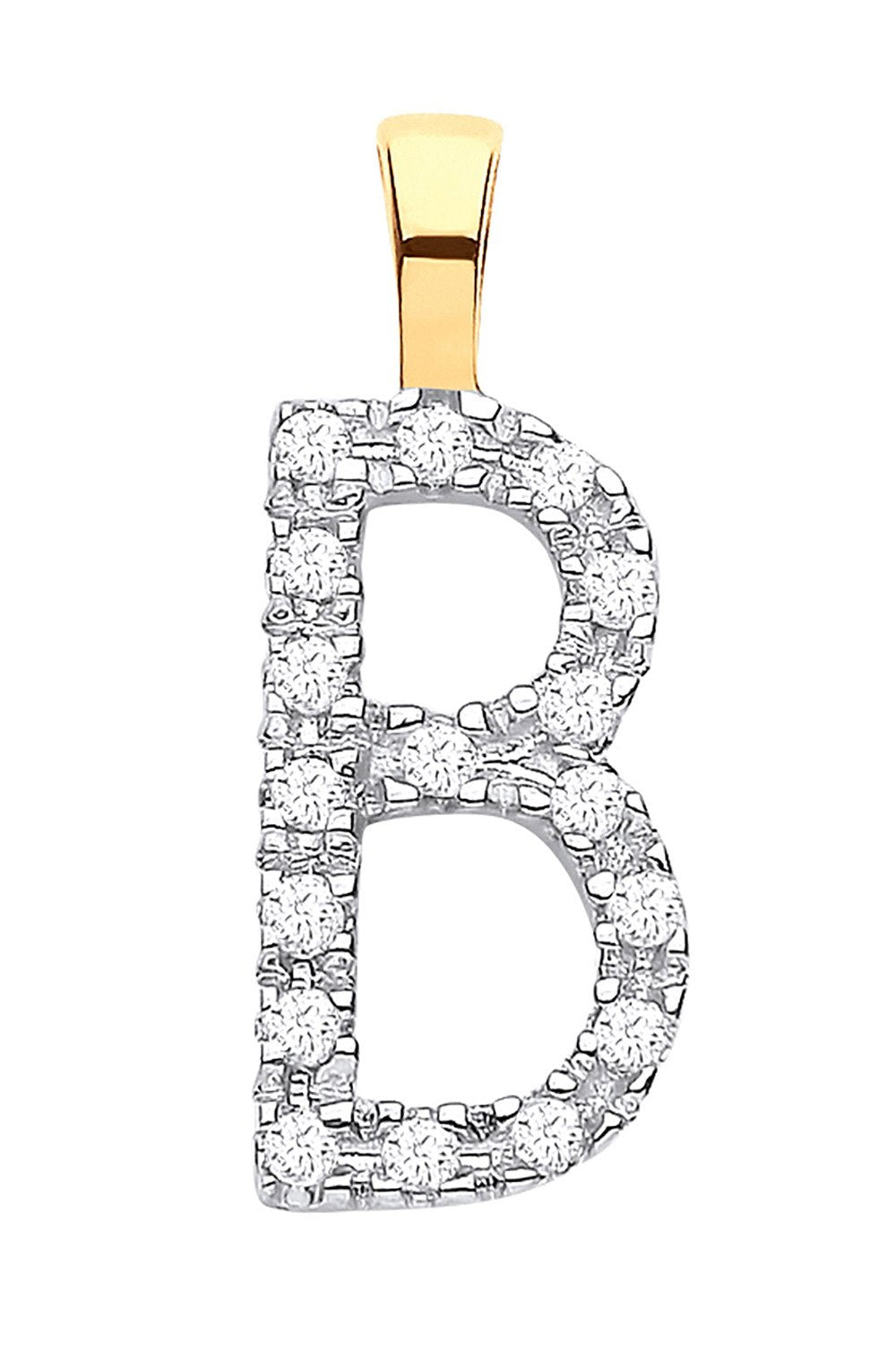 9ct Yellow Gold 0.06ct Diamond B Initial - Luxury Watch - Certified Authentic - Swiss Made – Luxury Watch by Imperial