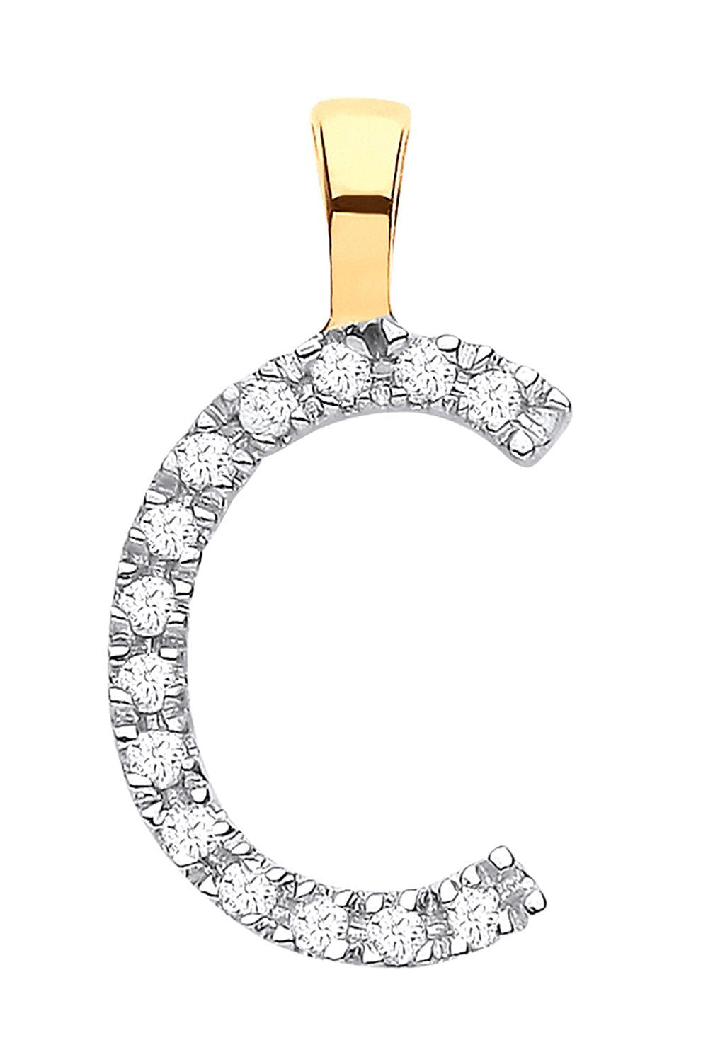 9ct Yellow Gold 0.05ct Diamond C Initial - Luxury Watch - Certified Authentic - Swiss Made – Luxury Watch by Imperial