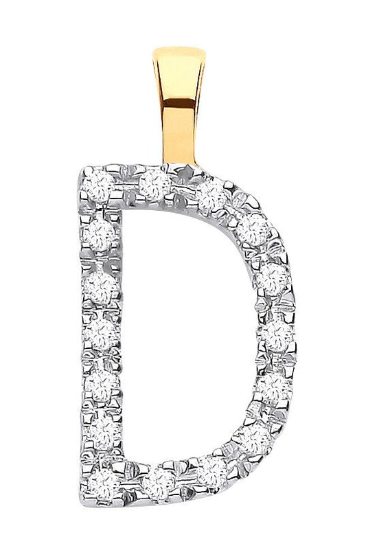 9ct Yellow Gold 0.05ct Diamond D Initial - Luxury Watch - Certified Authentic - Swiss Made – Luxury Watch by Imperial