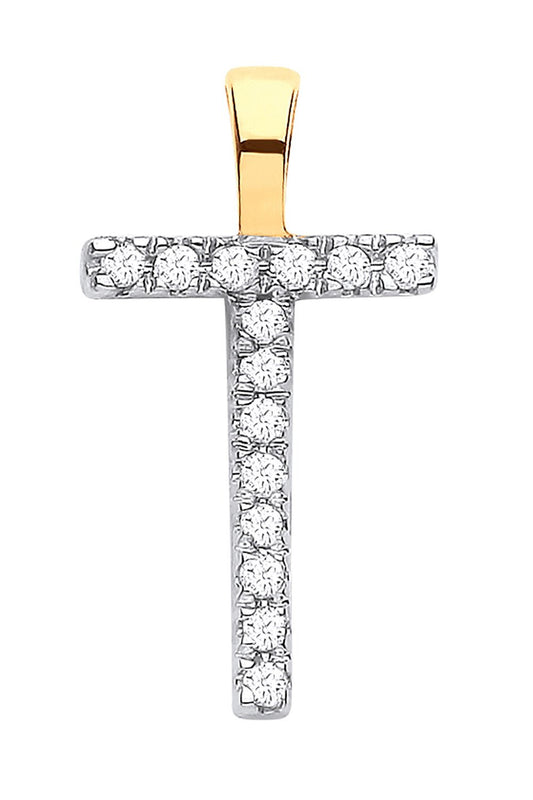 9ct Yellow Gold 0.05ct Diamond T Initial - Luxury Watch - Certified Authentic - Swiss Made – Luxury Watch by Imperial