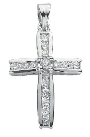 18ct White Gold 1.00ct Diamond Cross