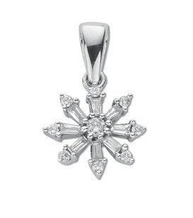 9ct White Gold 0.25ct Diamond Cluster Pendant - Fine Necklace - Certified Authentic – Luxury Jewellery by Imperial Tim