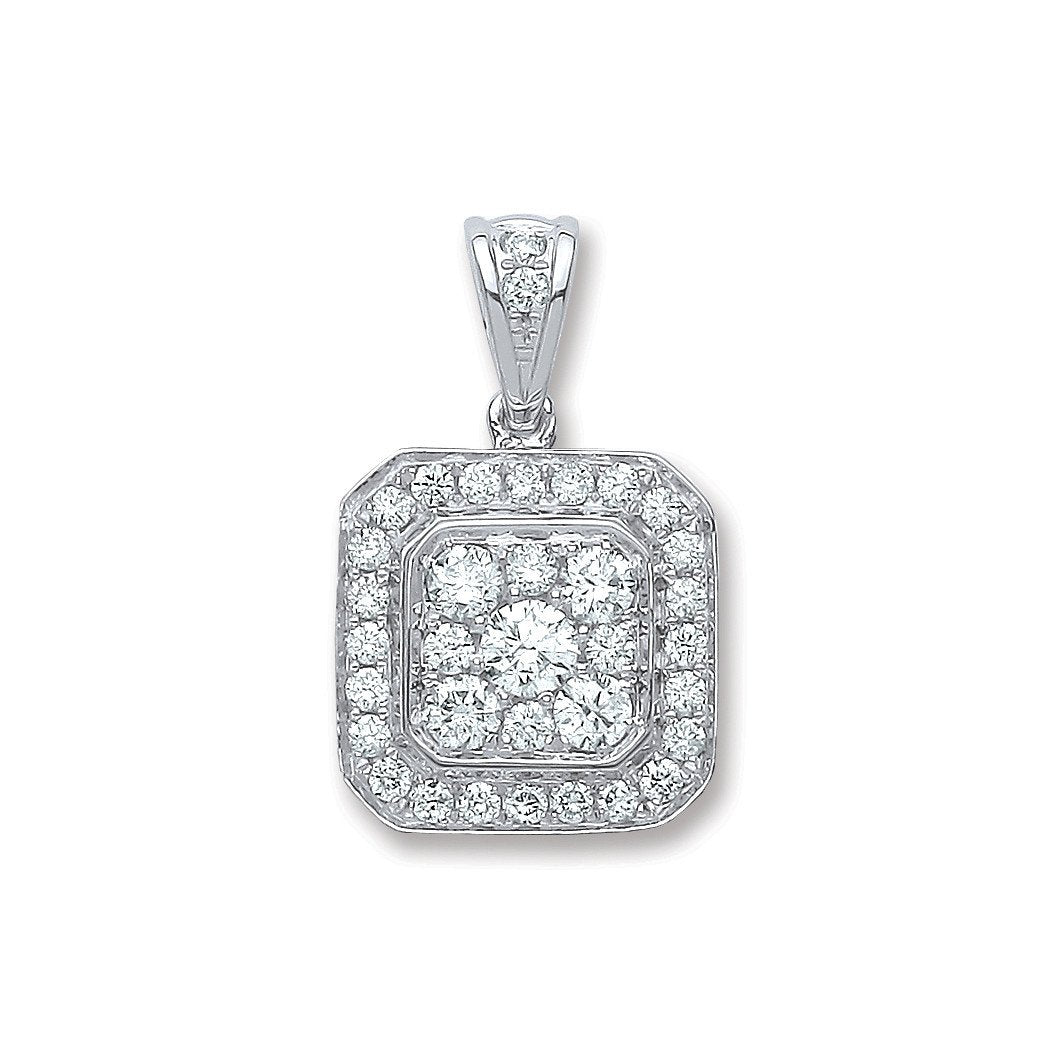 18ct White Gold 0.50ct Gh/vs Diamond Pendant