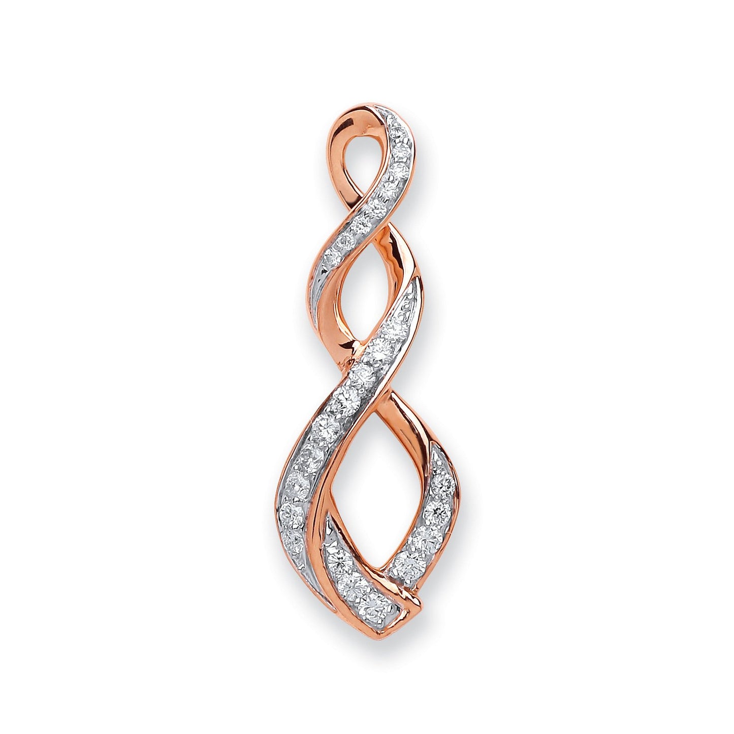 18ct Rose Gold 0.35ct Diamond Pendant