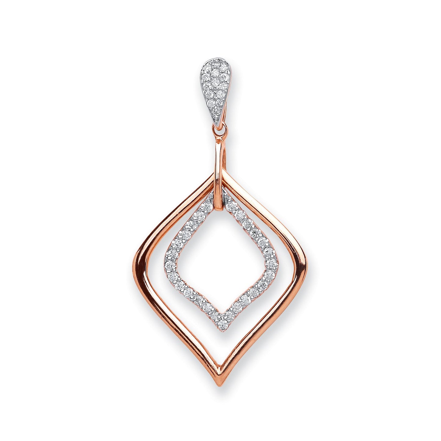 18ct Rose Gold 0.25ct Diamond Pendant